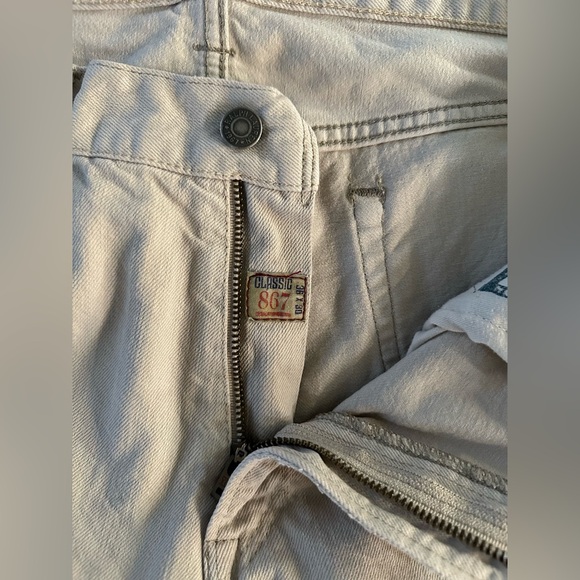 Polo Ralph Lauren 867 Jeans Men's 38x31 Classic Fit Beige Authentic Denim READ* - Picture 9 of 14